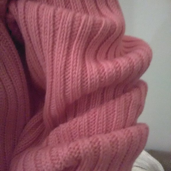 VINTAGE BEAUTIFUL PEACHY VON SAKEN LG ZIP UP SWEATER 100% COTTON RHINESTONES - Picture 4 of 7